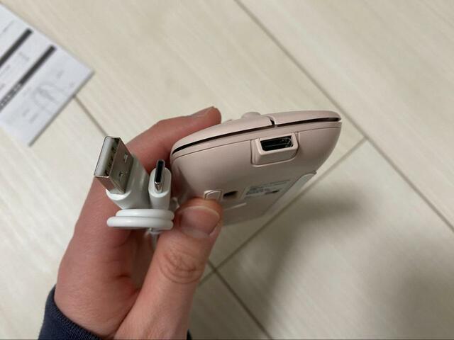 【3COINS リチャージャブルワイヤレスマウス】USB Type-Cが使えます