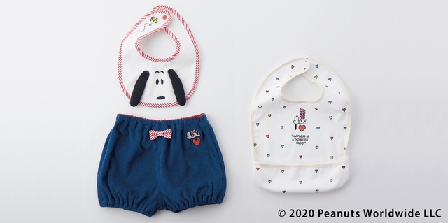 なりきりスタイブルマセット　￥3,500、お食事エプロン　￥1,800