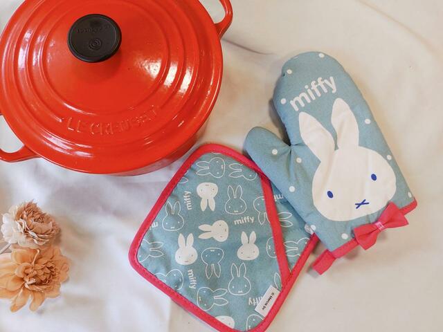 おしゃれでかわいい鍋敷き＆鍋つかみのセット【ゼクシィ11月号】付録「ミッフィー鍋つかみ＆鍋敷きセット」