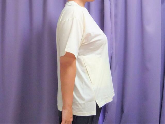 【ワークマン ドライサイドポケットT】斜め前方向のサイドステッチが技あり