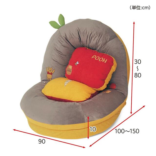 3WAYでくつろげる！クッション付きふかふかビッグ座椅子(選べるキャラクター)｜￥32,800 （税込）
