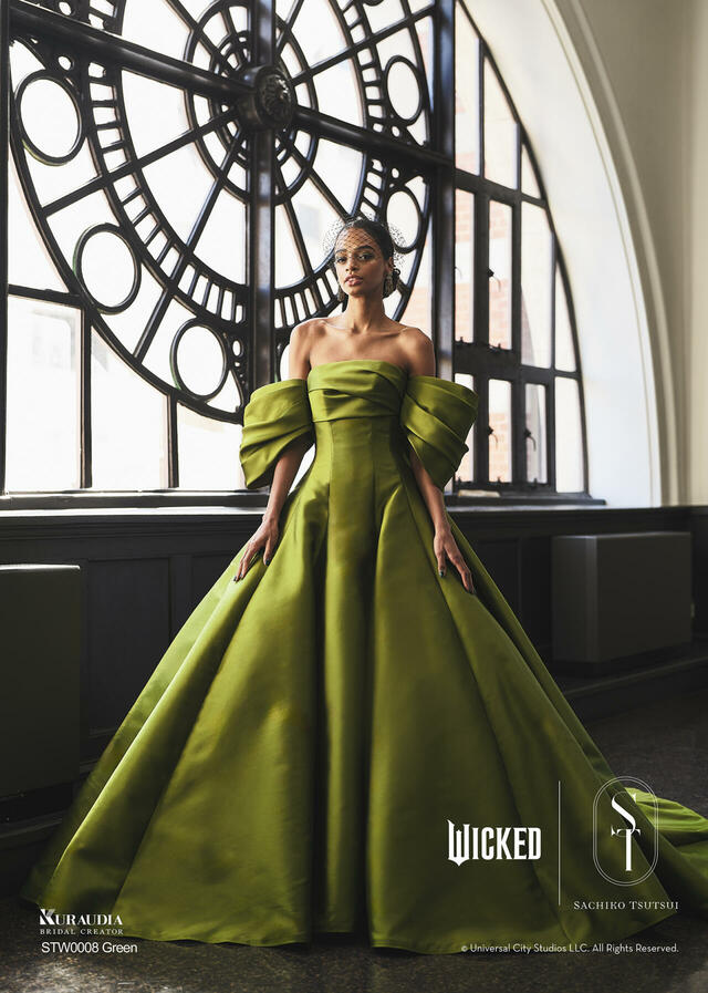 【クラウディア】『ウィキッド』新作ウェディングドレス「WICKED｜SACHIKO TSUTSUI」　STW0008_Green