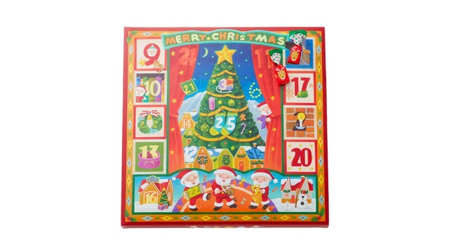 「ホリデースイートカレンダー(50個入)」<価格:1,944円(税込)>【クリスマスデザインパッケージやアドベントカレンダーが登場♪「モロゾフ」の2025年クリスマス商品をご紹介!】