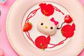 「ウェルカムデセール 『ハローキティのHELLOアニバーサリープレート』」【京都センチュリーホテルが「ハローキティのときめきスイートパーティ」開催】