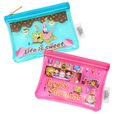 【PLAZA】「SpongeBob SquarePants スポンジ・ボブ ミニポーチ」880円／クリア素材なので中に入っているものがわかって便利