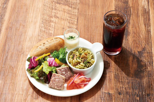 信州ジビエプレート 鹿と豚のテリーヌ添え サラダと2種のデリ