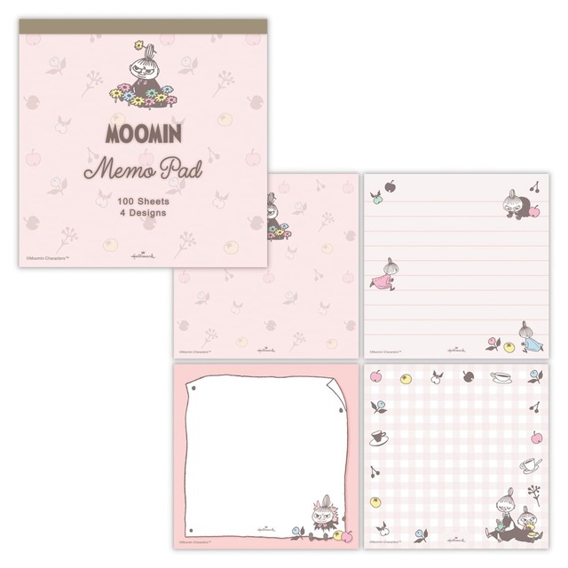 【ムーミン新作文具】「メモパッド」全4色 各572円/それぞれ4柄ずつセットになっています
