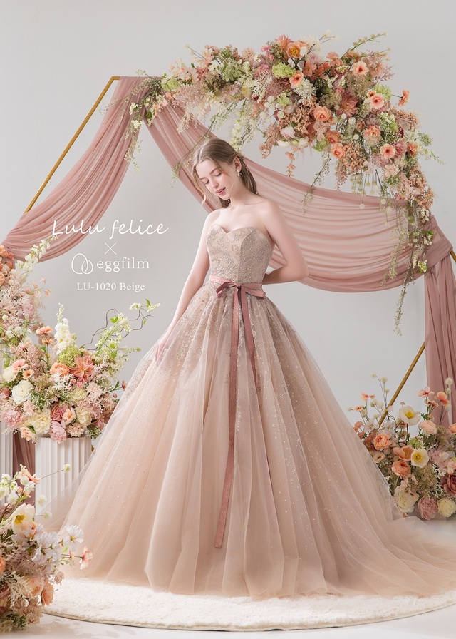 【クラウディア】「Lulu felice（ルル・フェリーチェ）」新作ウェディングドレス｜LU-1020_Beige