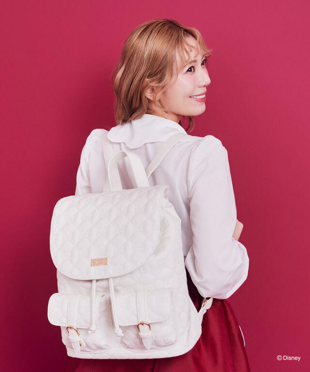 リボンキルティングトートリュック ¥13,900|Areeam ディズニーコレクション「ミニーマウス」