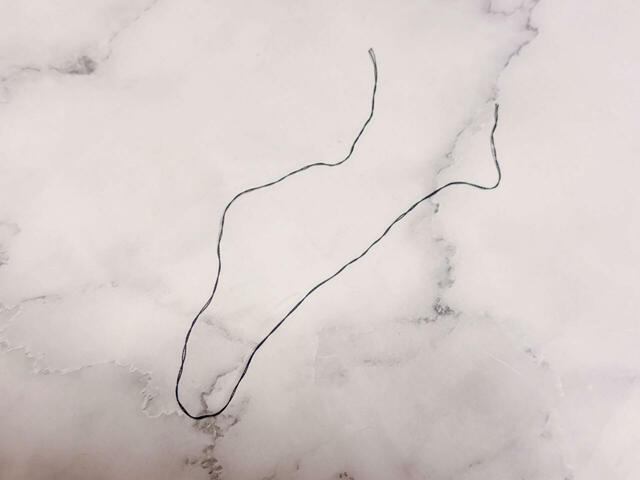 今回刺繍糸は2本どり。6本ある中から2本を取り出します