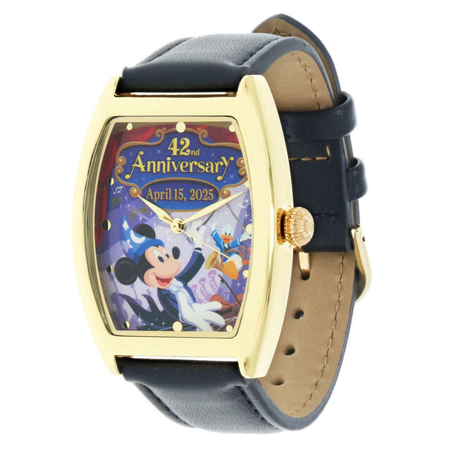 ウォッチ 9,200円｜東京ディズニーランド開園42周年「ミッキーのフィルハーマジック」グッズ｜販売店舗：東京ディズニーランド「キングダム・トレジャー」｜発売日：2025年4月15日（火）