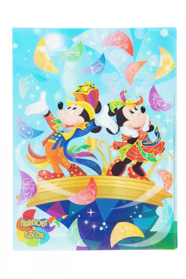 ダブルポケットホルダー 500円|サイズ:A4|東京ディズニーランド新パレード「ディズニー・ハーモニー・イン・カラー」グッズ|東京ディズニーリゾート40周年“ドリームゴーラウンド”|発売日:2023年7月10日(月)|販売店舗:東京ディズニーランド「グランドエンポーリアム」
