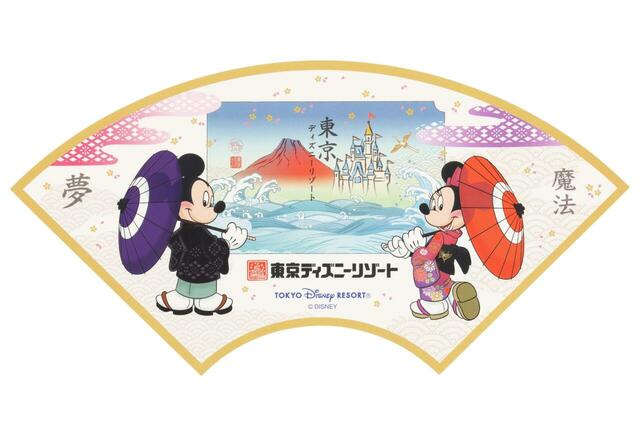 ステッカー 600円|東京ディズニーリゾート「和をテーマにしたミッキーマウスとミニーマウスのグッズ」|販売店舗:東京ディズニーランド「グランドエンポーリアム」、東京ディズニーシー「スリーピーホエール・ショップ」|発売日:2026年6月4日(木)