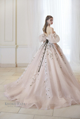 KIYOKO HATA（キヨコハタ）新作ウェディングドレス　KH-0576_PinkBeige