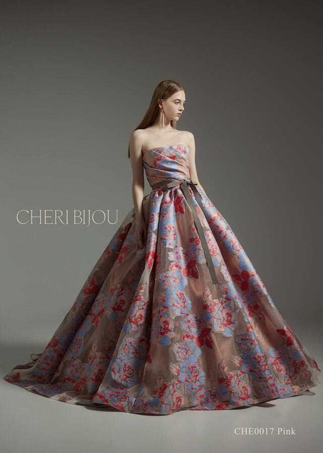 【クラウディア】CHERI BIJOU(シェリービジュー)新作ウェディングドレス｜CHE0017_Pink