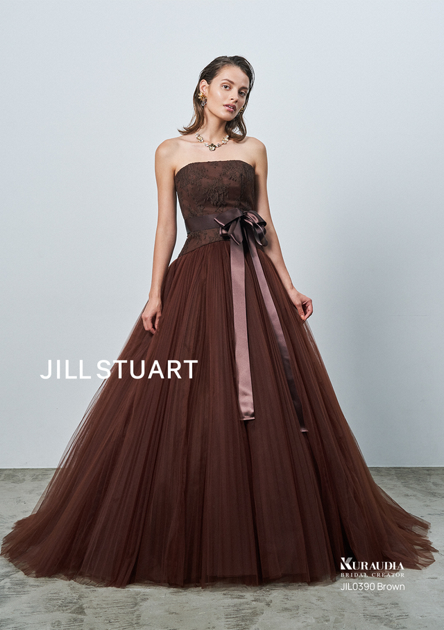 【JILL STUART(ジルスチュアート)新作ウェディングドレス】JIL0390-Brown