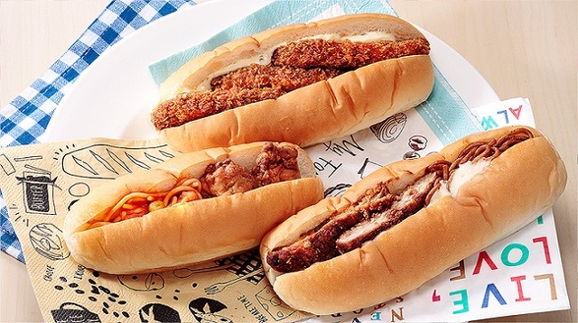 VLタルタルコロッケロール／VLからあげナポリタンロール／VLダブルカツ焼きそばロール