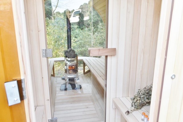 樽型のサウナが面白い