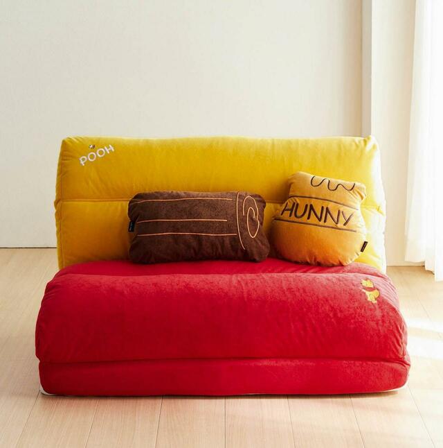モチーフ型クッション＆ブランケット付き4WAYソファーベッド 28,900円