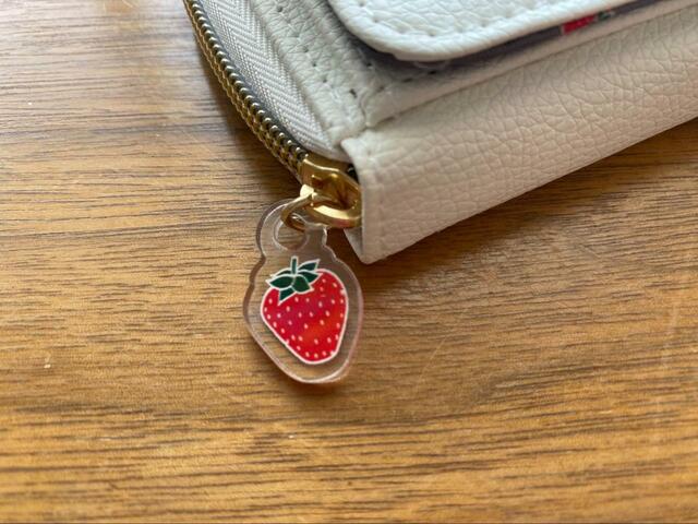 【宝島社　miffy カードが見やすい じゃばら式ミニ財布 BOOK WHITE】白い財布に赤いちごが差し色に