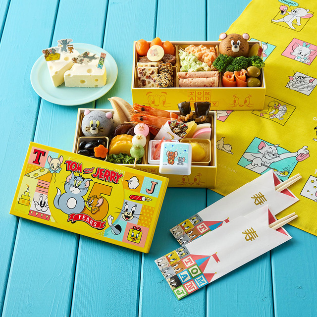 「ベルメゾンネット トムとジェリーおせち」<価格:22,900円(税込)>【【トムとジェリー×MILKMILKMILK!】トムとジェリーの85周年をお祝いする“チーズ”を使ったコラボメニュー登場♪】