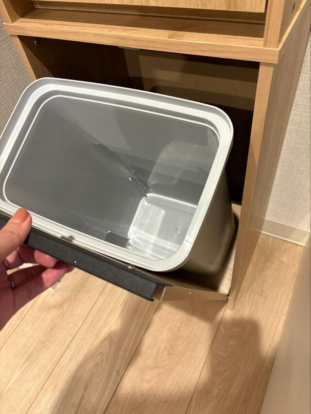 【アイリスオーヤマ ウッドペールストッカー】大家族やゴミの量が多い家庭にはやや不向きかも