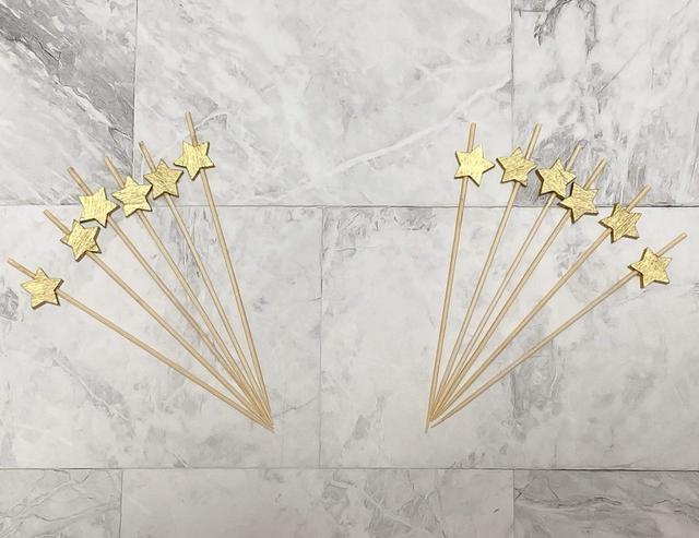 【ナチュラルキッチン】ピックスター　ゴールド12個入／税込110円