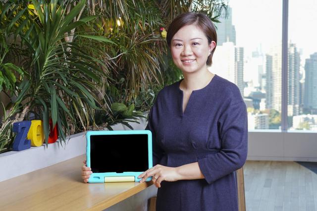 「Amazon Kids＋」の日本での事業責任者　キャサリン・ジアさん／撮影：源賀津己
