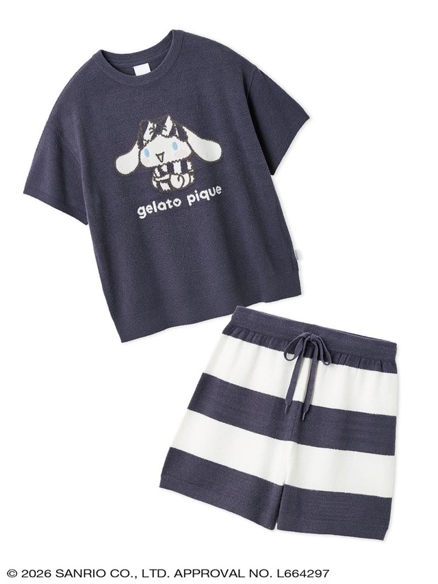 【ジェラピケ×サンリオ】【レディース】スムーズィーセットアップ（ネイビー）　¥14,300