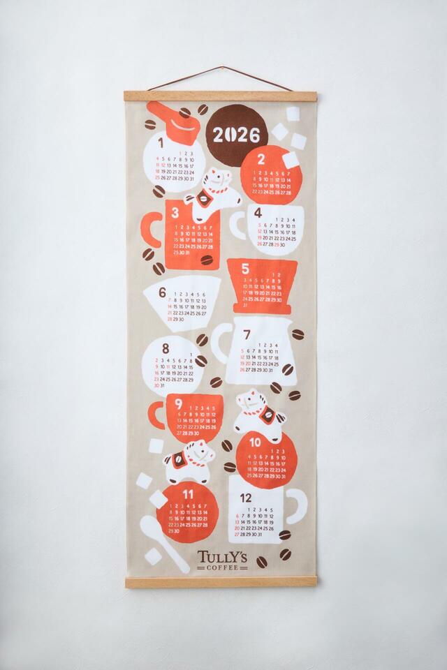 「タリーズ手ぬぐいカレンダー」【タリーズコーヒーの大人気福袋「2026 HAPPY BAG」が、12月12日より公式オンラインストア&公式楽天市場店で発売スタート!】
