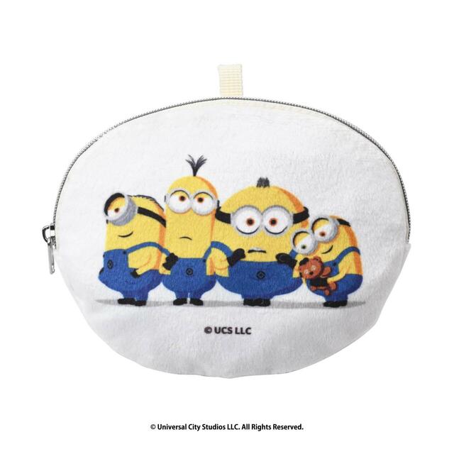 「ポーチ」<サイズ:幅約15cm×高さ約12cm>【【ミニオン×カフェ・ド・クリエ】ミニオンの“ふわもこバッグ”にグッズや商品券が詰まった「ハッピーバッグ」予約受付中!】