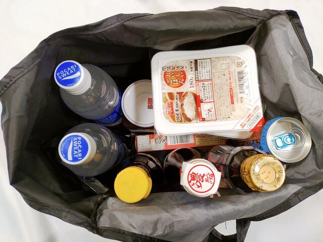 【SNOOPY（スヌーピー）エコバッグ：ヘッドフォン】たっぷりマチがあって、いっぱい入る