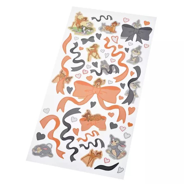 バンビ、とんすけ、フラワー シール・ステッカー リボン Sticker Collection 350円