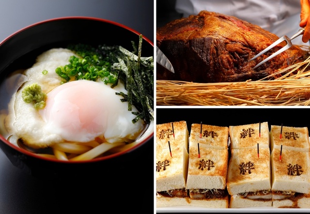 人気メニュー「浅草風 山かけうどん」「猪突猛進！スタミナ塊肉」