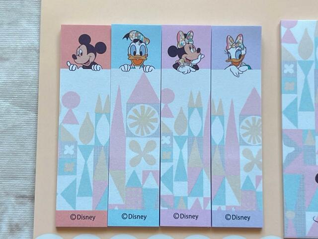 小ふせんのサイズは、約縦6cm×横1.5cm。4種類のデザインで各16枚入り