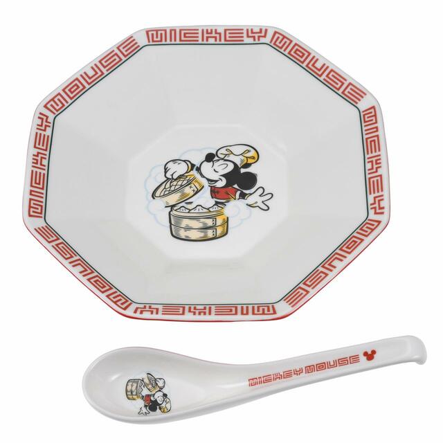 ミッキー プレート(L) ライスボウル 2,300円、れんげ 900円 Disney Chinese Restaurant Collection 2,300円
