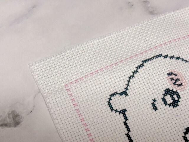 内側のフレームを刺していきます