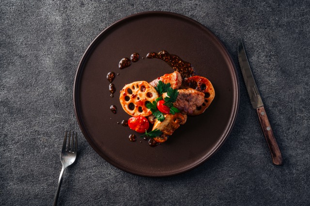 豚バラとマッシュルーム ハニーマスタードソース