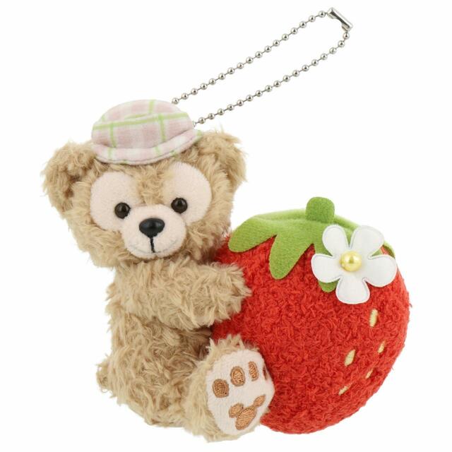 ぬいぐるみチャーム 2,200円｜東京ディズニーリゾート「ダッフィー＆フレンズのハートフェルト・ストロベリーギフト」スペシャルグッズ｜販売店舗：東京ディズニーシー「マクダックス・デパートメントストア」｜発売日：2024年1月15日（月）