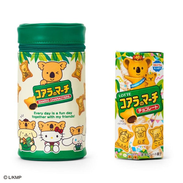 【LOTTE コアラのマーチ×サンリオキャラクターズ】「コアラのマーチ＆ペンポーチ」2,200円
