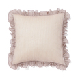 【Francfranc（フランフラン）】フリル クッションカバー ライトピンク