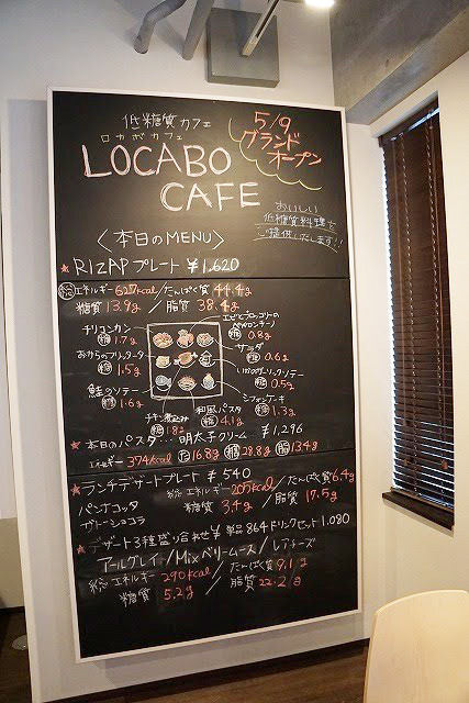 店内にはメインのRIZAPプレートのメニューがイラストで細かく説明されています