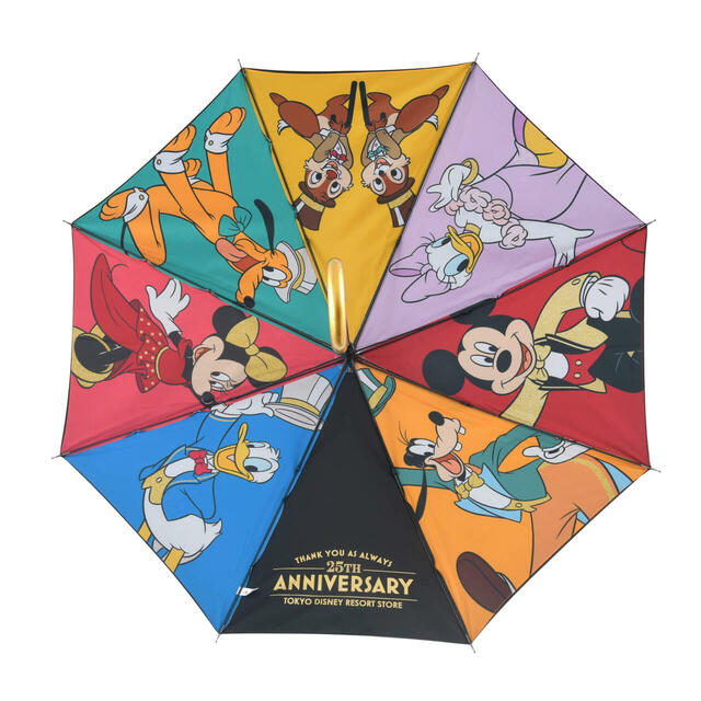 【東京ディズニーリゾート店限定】ミッキー＆フレンズ 長傘 ジャンプ式 東京ディズニーリゾート店25周年記念 3,500円