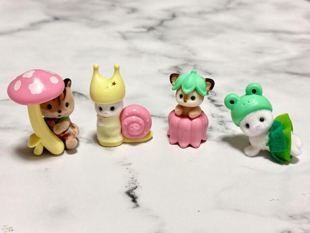 今回出会えた4人の赤ちゃんを並べてみました。マイナスイオンが感じられそうな激かわ&癒し空間…!