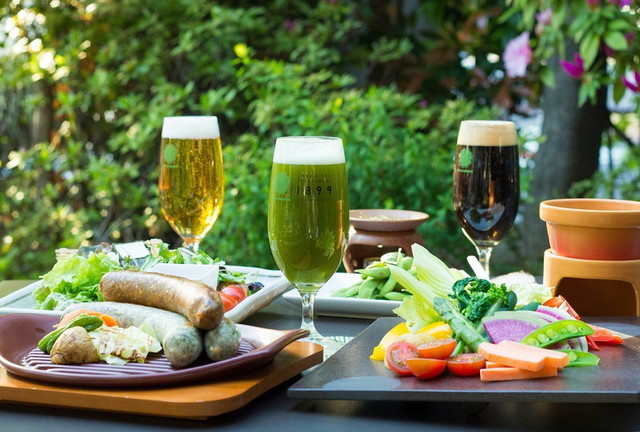 お茶づくしの【抹茶ビアガーデン】