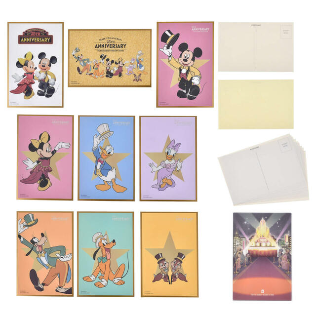 【東京ディズニーリゾート店限定】ミッキー＆フレンズ ポストカード セット フレーム付き 東京ディズニーリゾート店25周年記念 1,100円