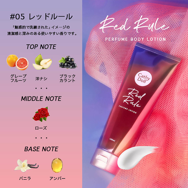 「CathyDoll（キャシードール）」「レッドルール パフュームボディローション」(150ml)