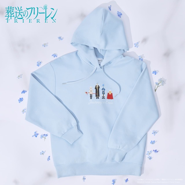 【GU×葬送のフリーレン】「スウェットプルパーカ」2,990円 勇者パーティーをモチーフにしたデザイン