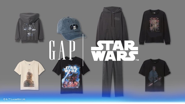 【Gap×Star Wars】GAPロゴとStar WarsのキャラクターがデザインされたフーディーやTシャツなどラインナップ