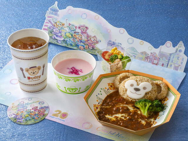 ダッフィーのスペシャルセット(ビーフ) 2,380円|東京ディズニーシー「ダッフィー&フレンズのフィルド・ウィズ・ジョイ!」スペシャルメニュー|販売店舗:東京ディズニーシー「ミゲルズ・エルドラド・キャンティーナ」|販売期間:2025年7月3日(木)〜8月27日(水)